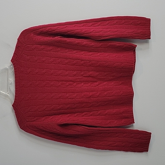 Emanuel Ungaro Red V-Neck Sweater - Picture 6 of 7